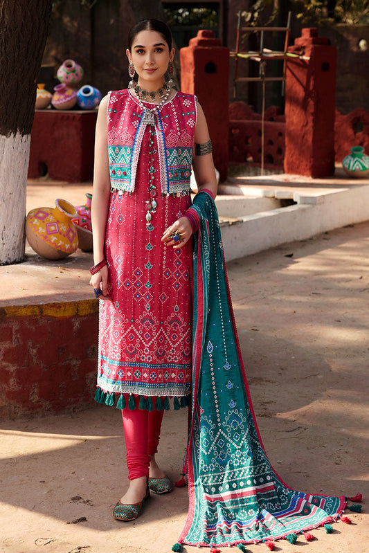 Picture of Ellena - 3-PC Unstitched Chunri Lawn - Available at Raja Sahib