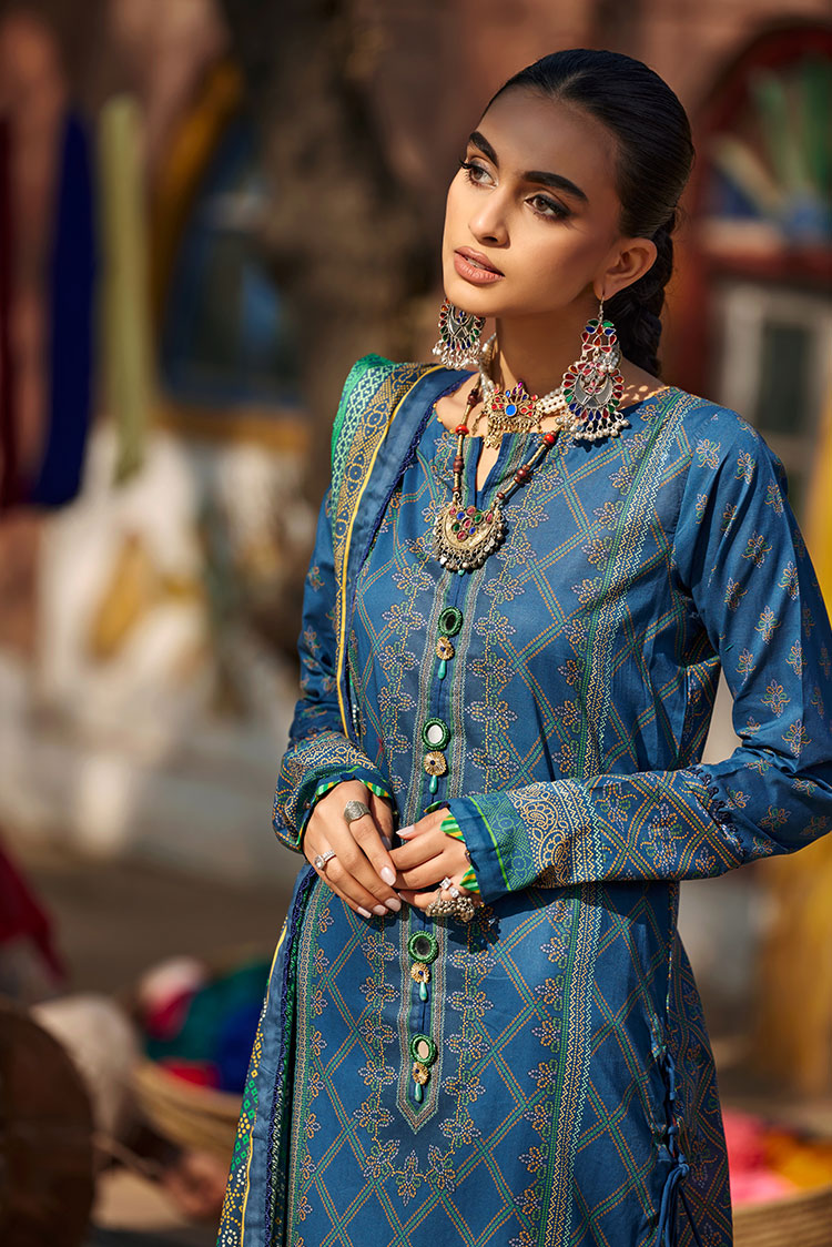 Picture of Ellena - 3-PC Unstitched Chunri Lawn - Available at Raja Sahib