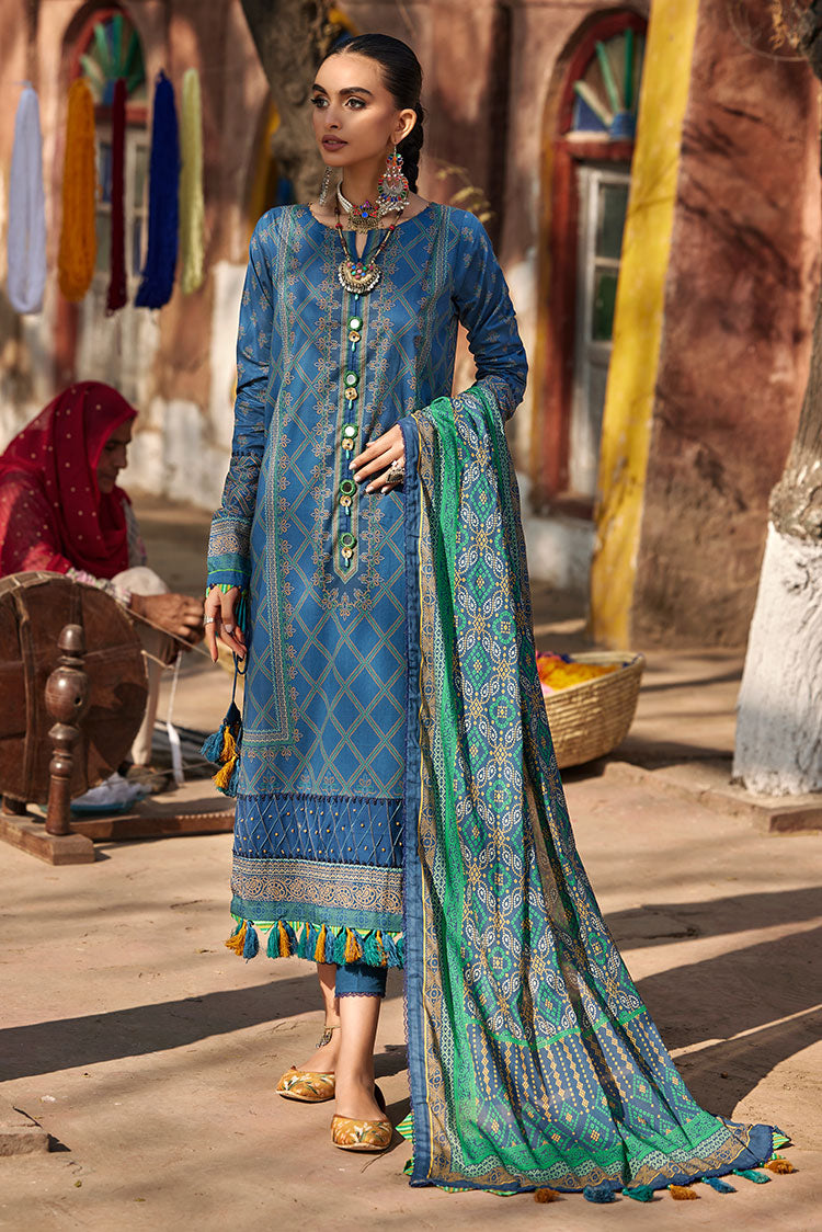 Picture of Ellena - 3-PC Unstitched Chunri Lawn - Available at Raja Sahib