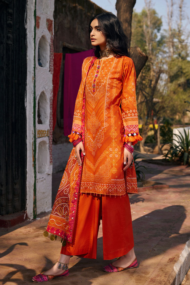 Picture of Ellena - 3-PC Unstitched Chunri Lawn - Available at Raja Sahib