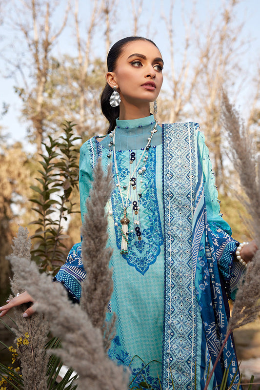 Picture of Ellena - 3-PC Unstitched Lawn Suit - Available at Raja Sahib