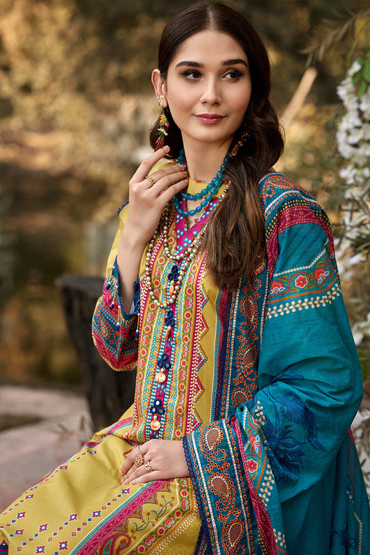 Picture of Ellena - 3-PC Unstitched Lawn Suit - Available at Raja Sahib