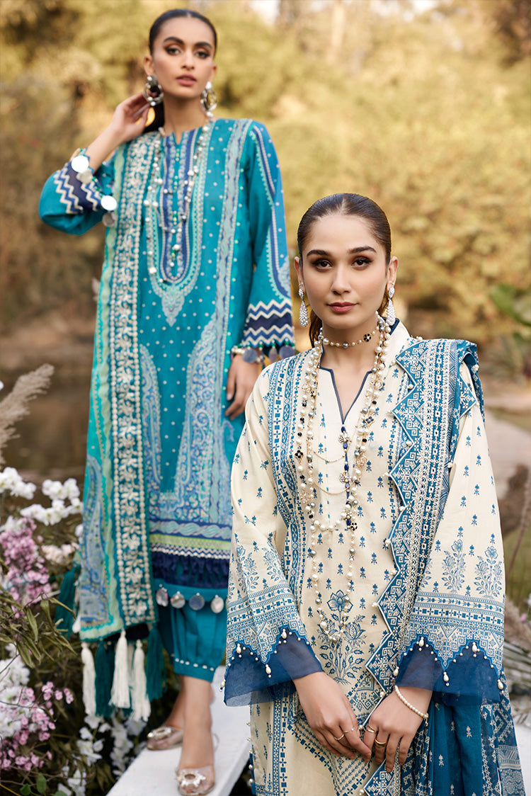 Picture of Ellena - 3-PC Unstitched Lawn Suit - Available at Raja Sahib