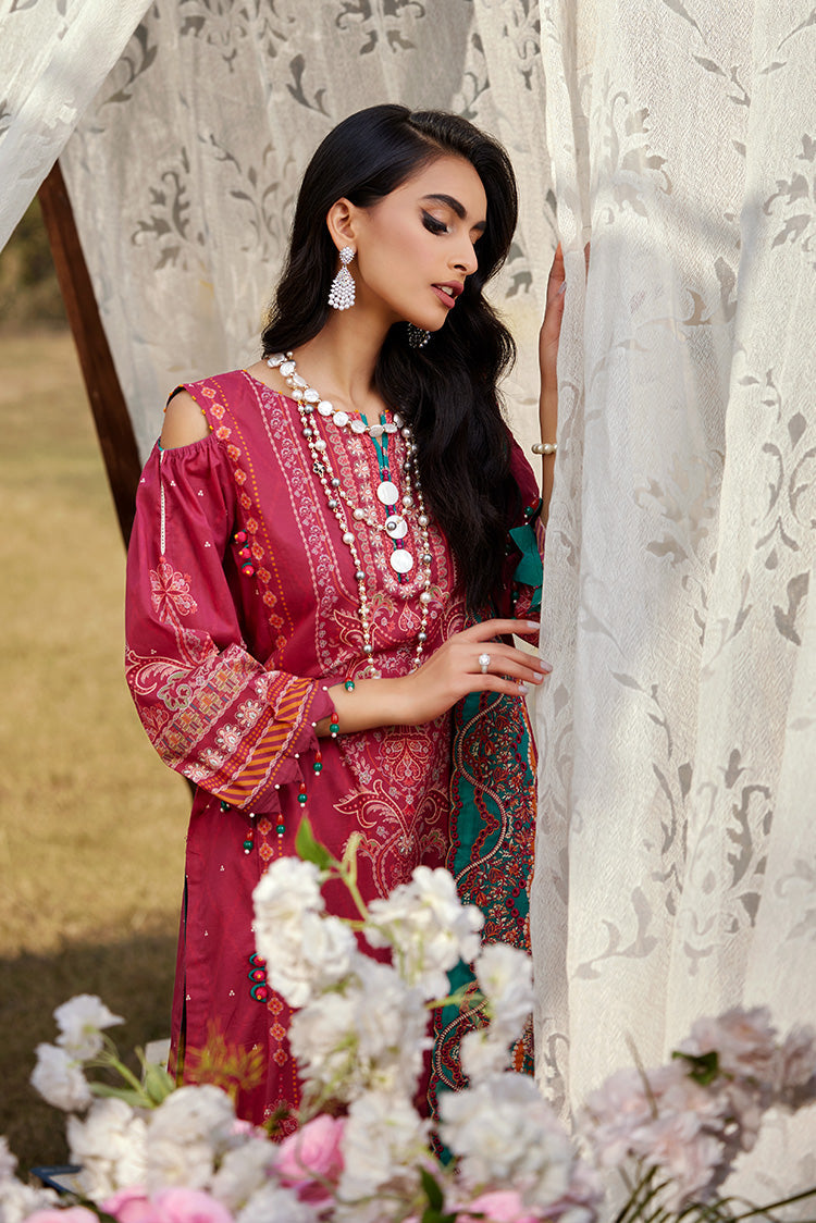 Picture of Ellena - 3-PC Unstitched Lawn Suit - Available at Raja Sahib