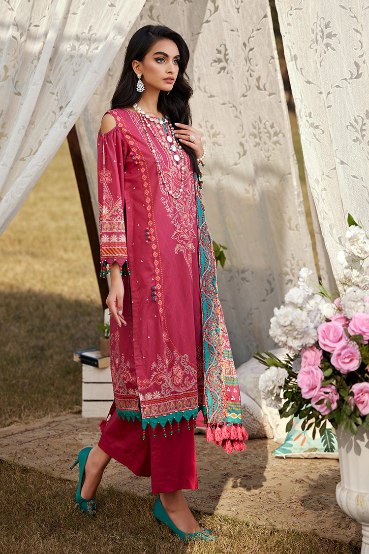 Picture of Ellena - 3-PC Unstitched Lawn Suit - Available at Raja Sahib