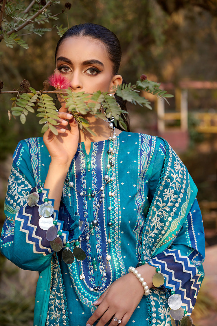 Picture of Ellena - 3-PC Unstitched Lawn Suit - Available at Raja Sahib