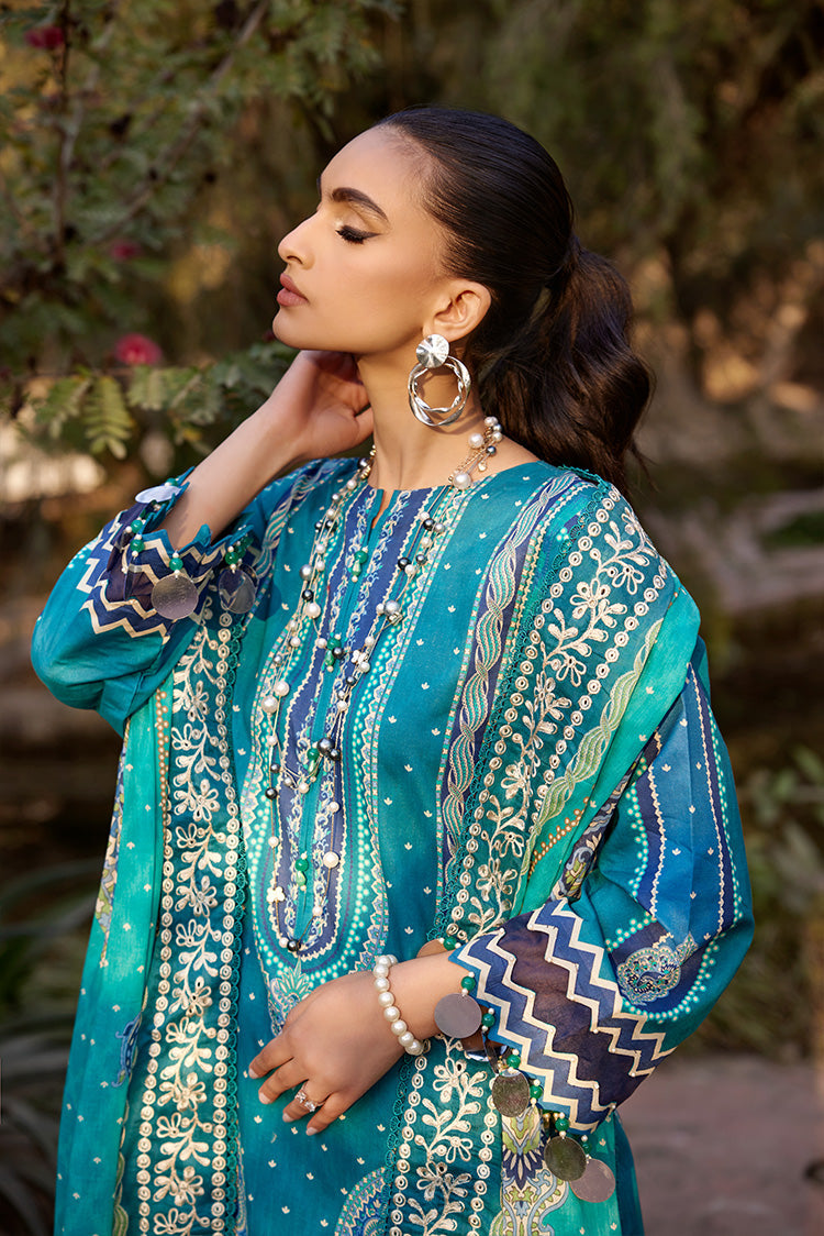 Picture of Ellena - 3-PC Unstitched Lawn Suit - Available at Raja Sahib