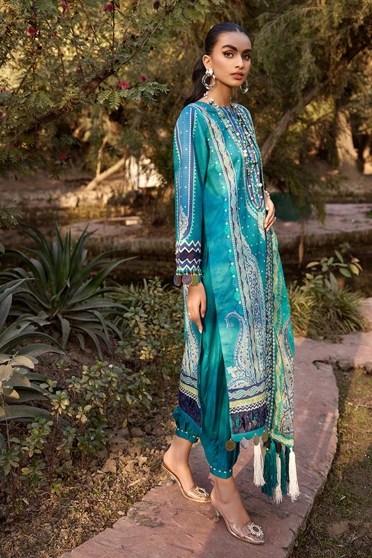 Picture of Ellena - 3-PC Unstitched Lawn Suit - Available at Raja Sahib