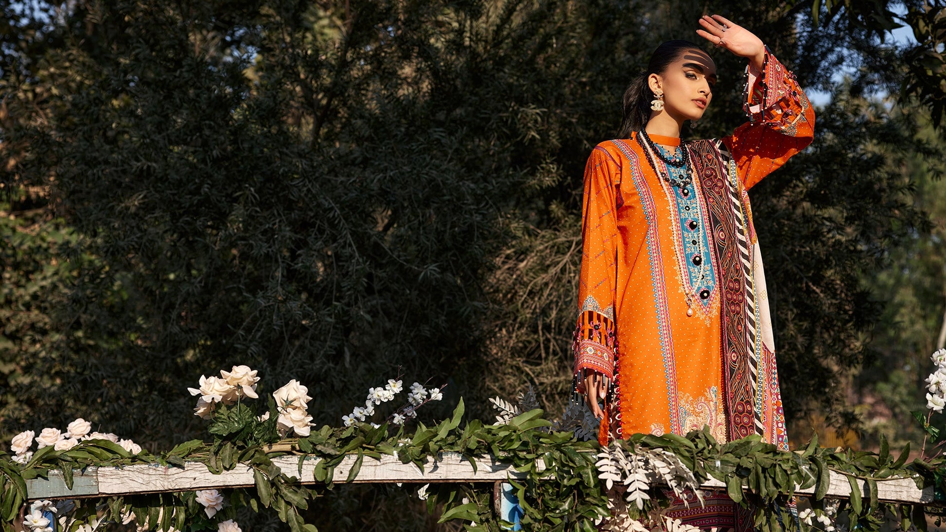 Picture of Ellena - 3-PC Unstitched Lawn Suit - Available at Raja Sahib