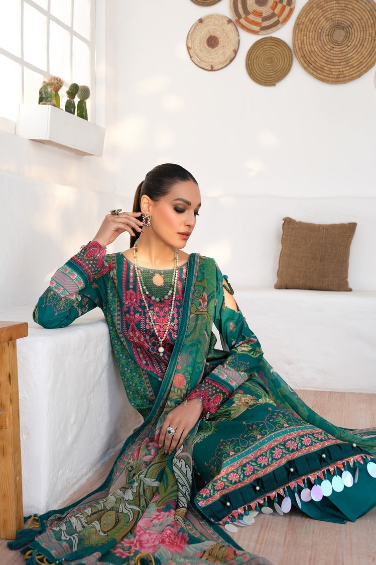 Picture of Ellena - 3-PC Unstitched Printed Lawn - Available at Raja Sahib