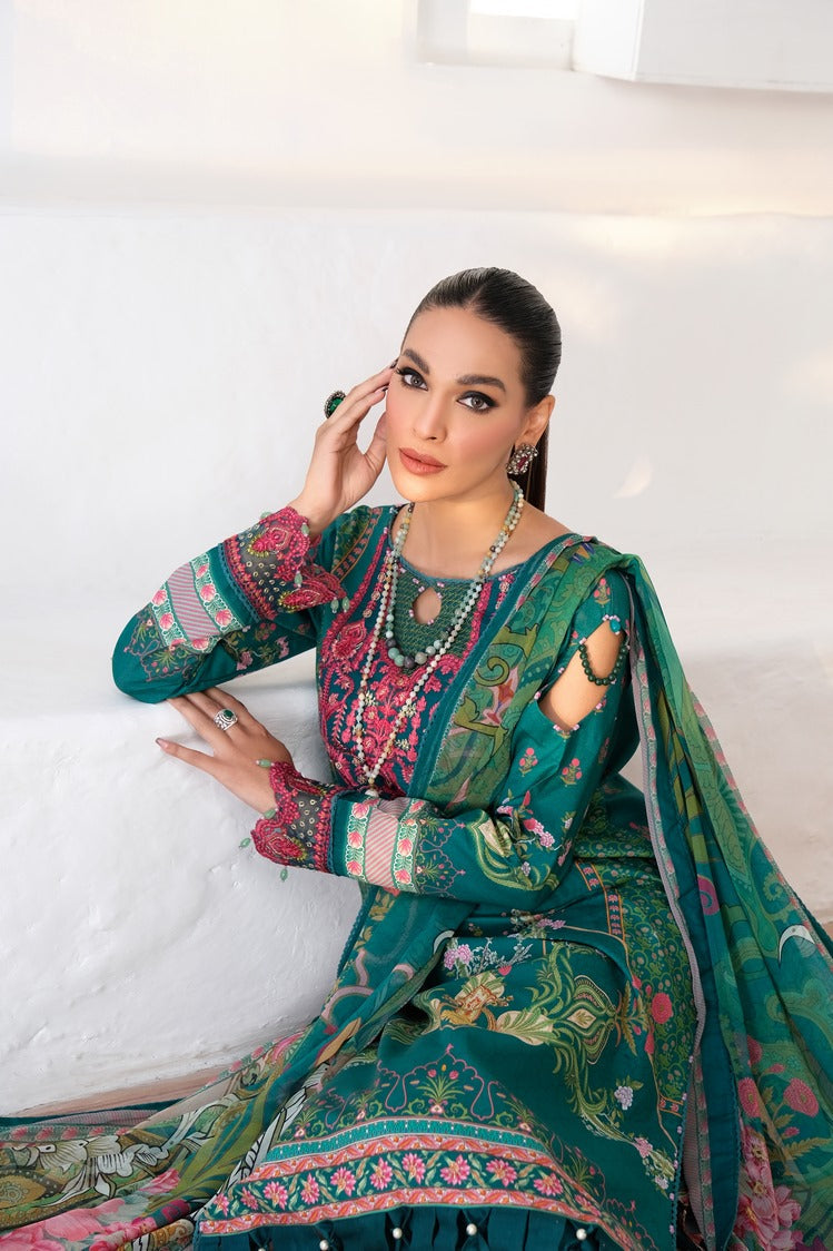 Picture of Ellena - 3-PC Unstitched Printed Lawn - Available at Raja Sahib