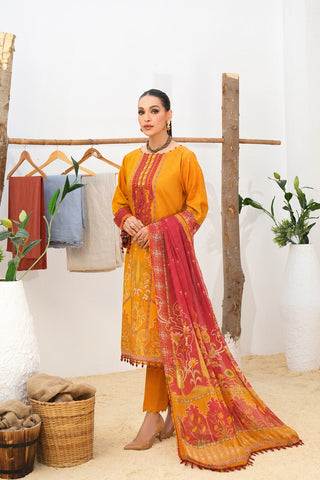 Ellena - 3-PC Unstitched Printed Lawn