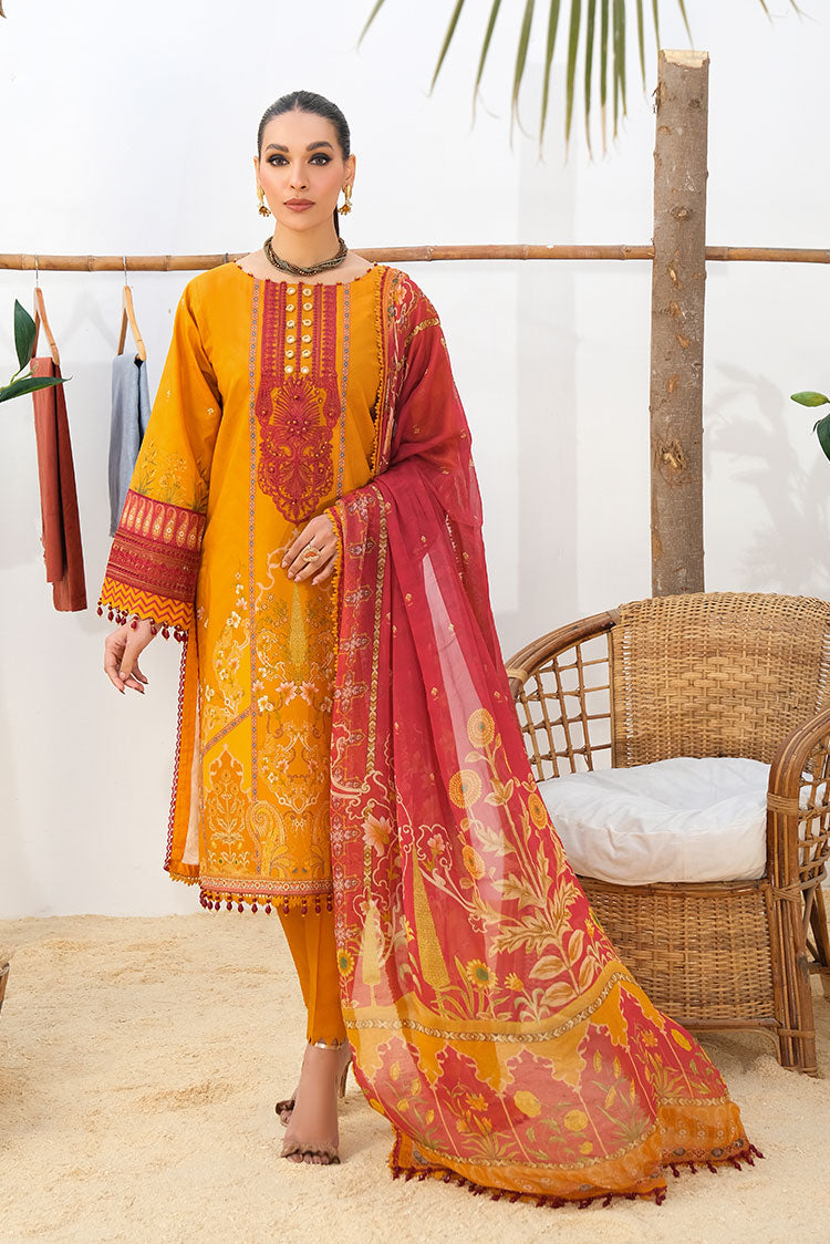 Picture of Ellena - 3-PC Unstitched Printed Lawn - Available at Raja Sahib