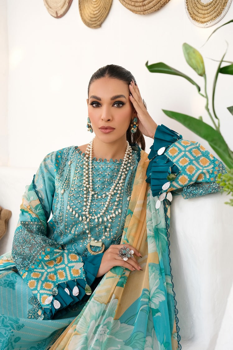 Picture of Ellena - 3-PC Unstitched Printed Lawn - Available at Raja Sahib