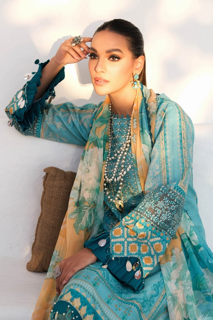 Picture of Ellena - 3-PC Unstitched Printed Lawn - Available at Raja Sahib