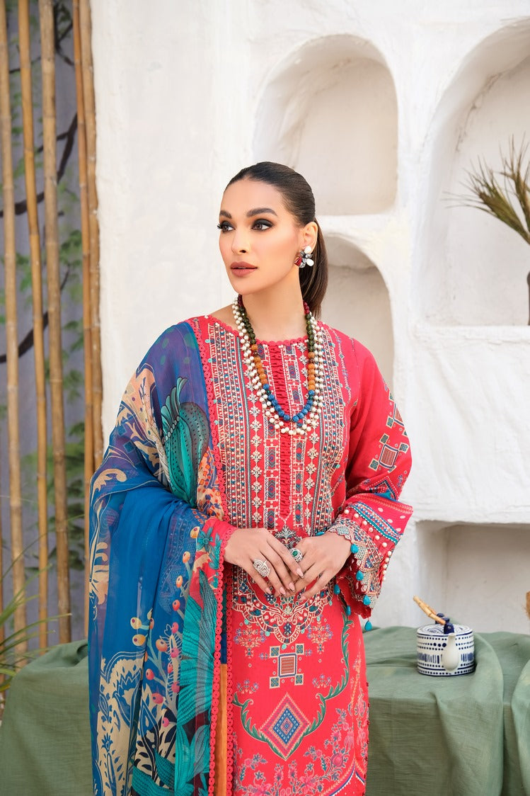 Picture of Ellena - 3-PC Unstitched Printed Lawn - Available at Raja Sahib