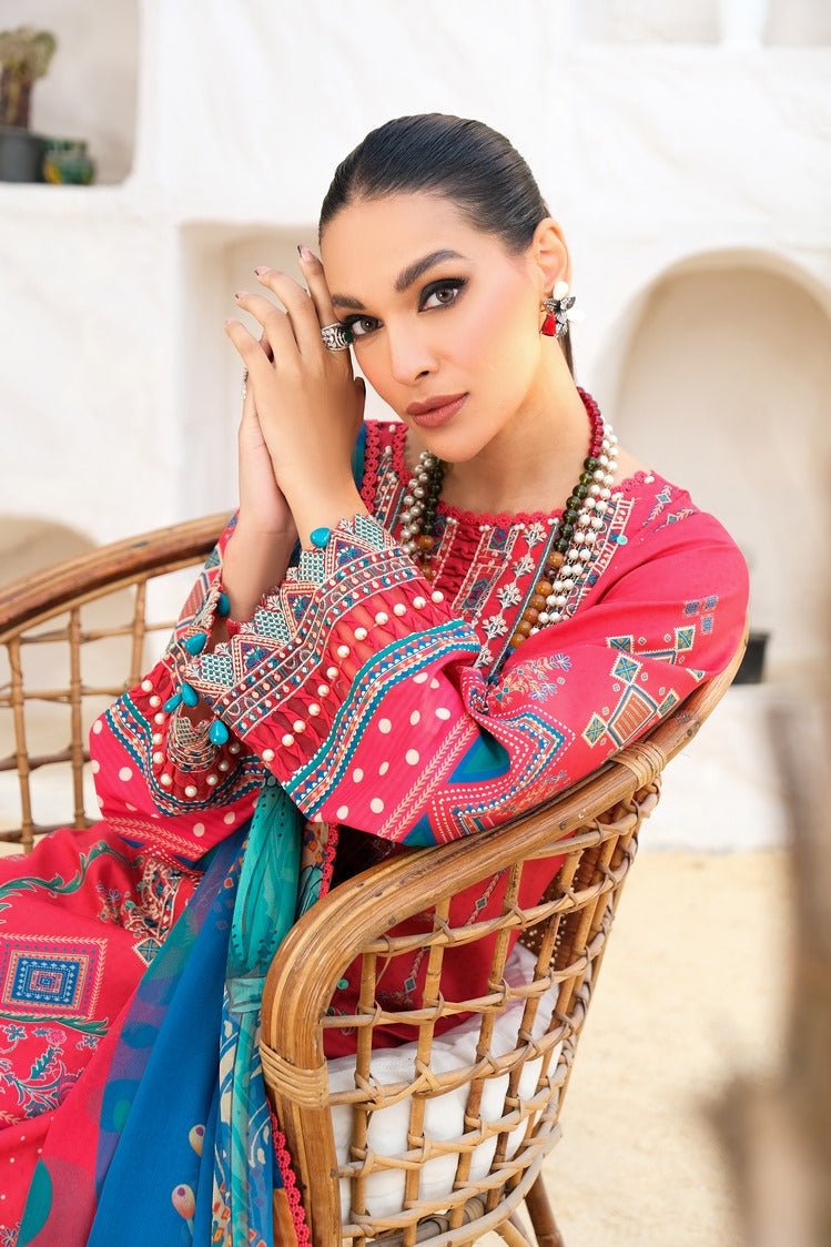 Picture of Ellena - 3-PC Unstitched Printed Lawn - Available at Raja Sahib