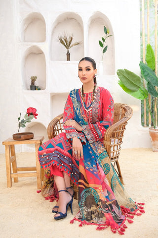 Ellena - 3-PC Unstitched Printed Lawn