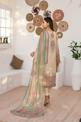 Ellena - 3-PC Unstitched Printed Lawn