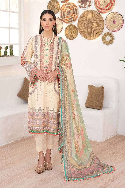 Picture of Ellena - 3-PC Unstitched Printed Lawn - Available at Raja Sahib