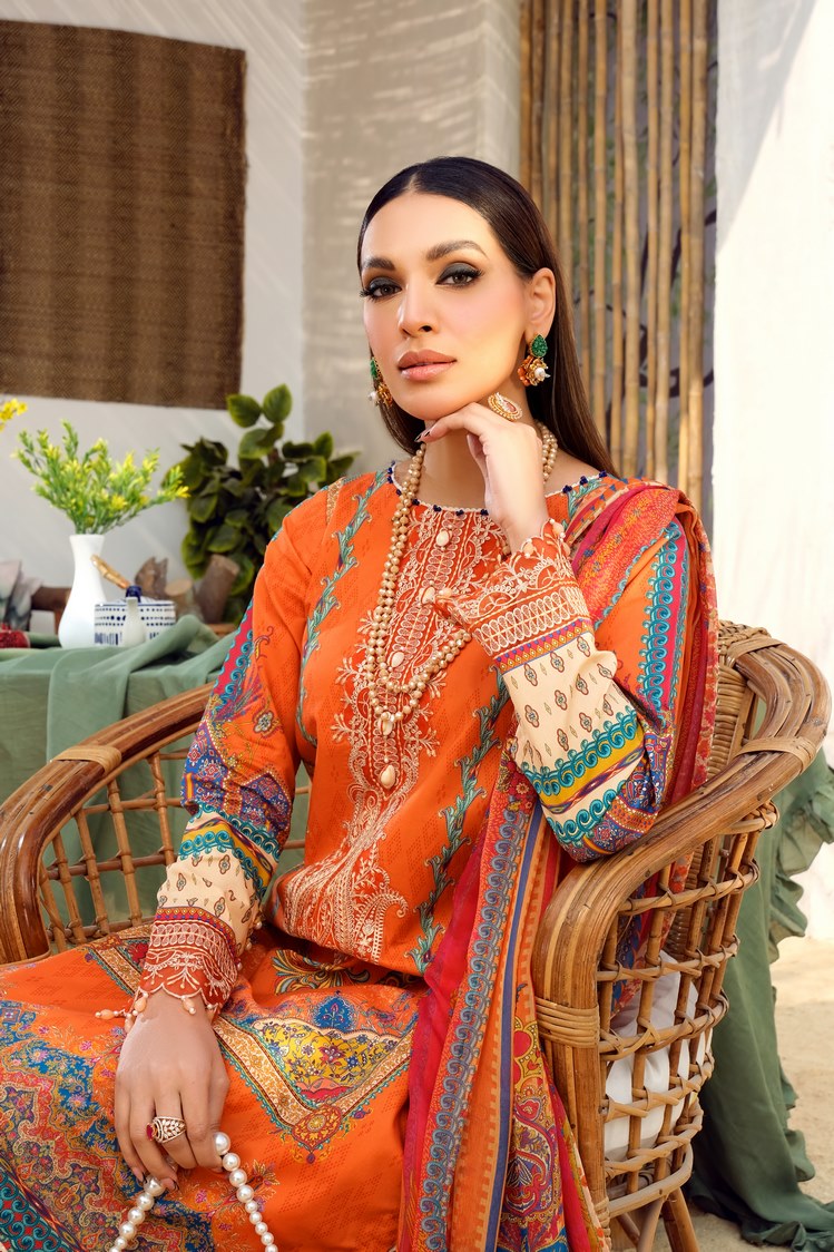 Picture of Ellena - 3-PC Unstitched Printed Lawn - Available at Raja Sahib