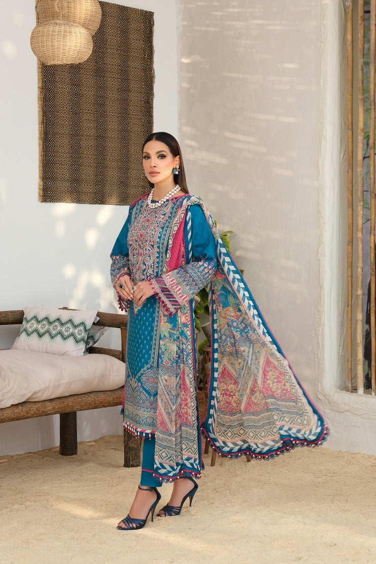 Picture of Ellena - 3-PC Unstitched Printed Lawn - Available at Raja Sahib