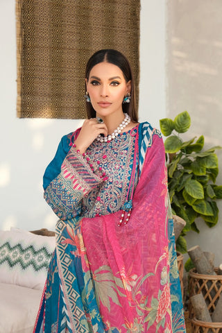 Ellena - 3-PC Unstitched Printed Lawn