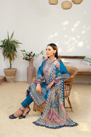 Ellena - 3-PC Unstitched Printed Lawn