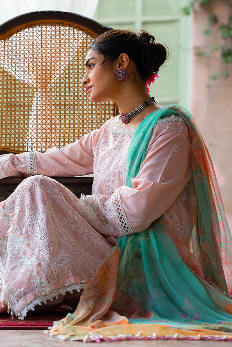 Picture of Ellena - 3-PC Unstitched Embroidered Lawn Suit - Available at Raja Sahib