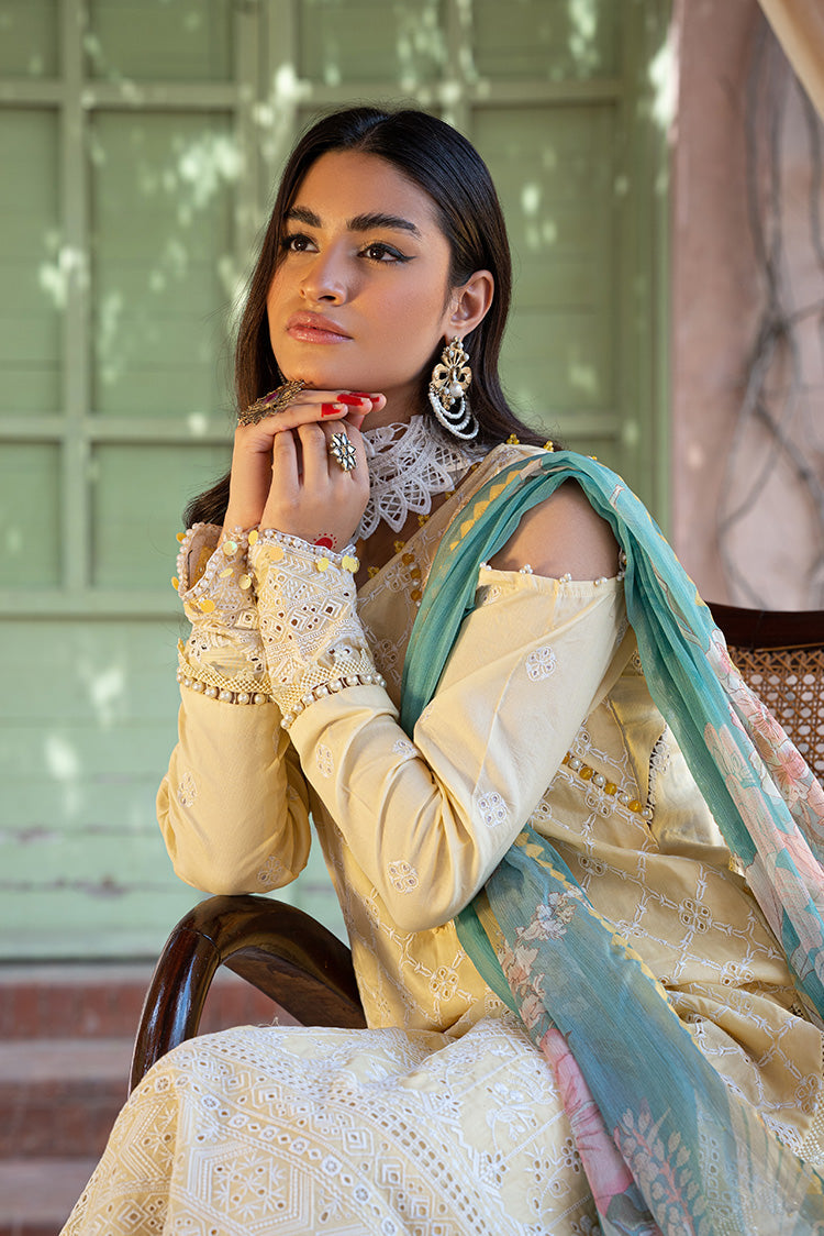 Picture of Ellena - 3-PC Unstitched Embroidered Lawn Suit - Available at Raja Sahib