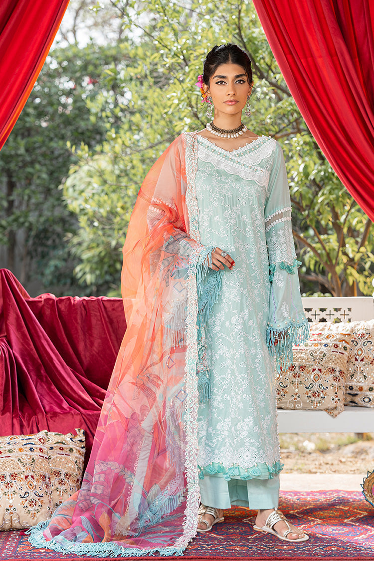 Picture of Ellena - 3-PC Unstitched Embroidered Lawn Suit - Available at Raja Sahib