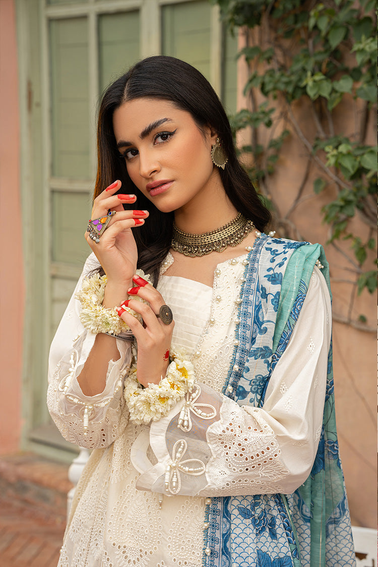 Picture of Ellena - 3-PC Unstitched Embroidered Lawn Suit - Available at Raja Sahib