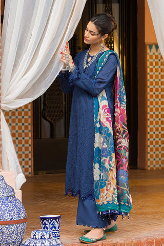 Picture of Ellena - 3-PC Unstitched Embroidered Lawn Suit - Available at Raja Sahib