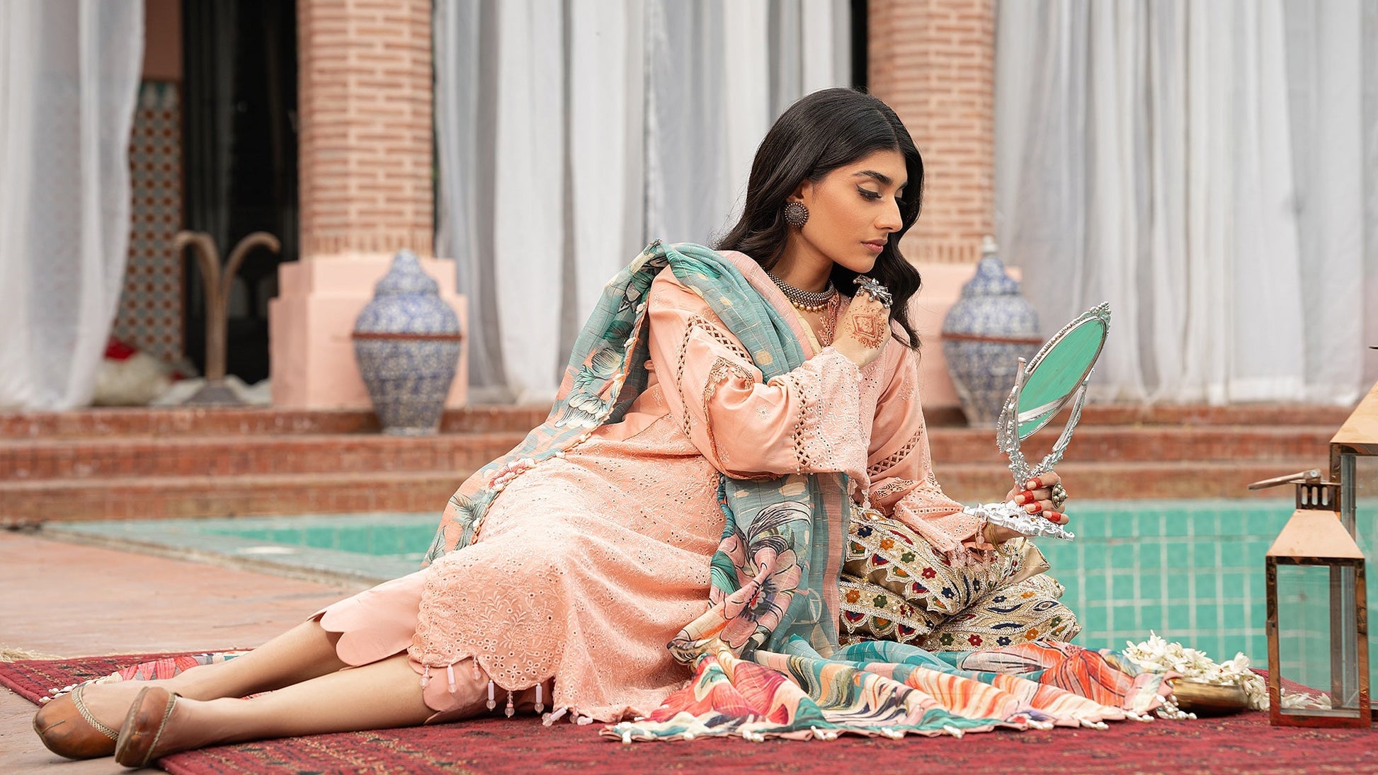 Picture of Ellena - 3-PC Unstitched Embroidered Lawn Suit - Available at Raja Sahib