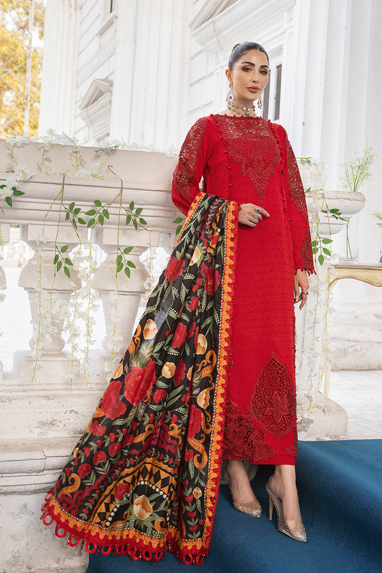 Picture of Ellena - 3-PC Unstitched Embroidered Lawn Suit - Available at Raja Sahib