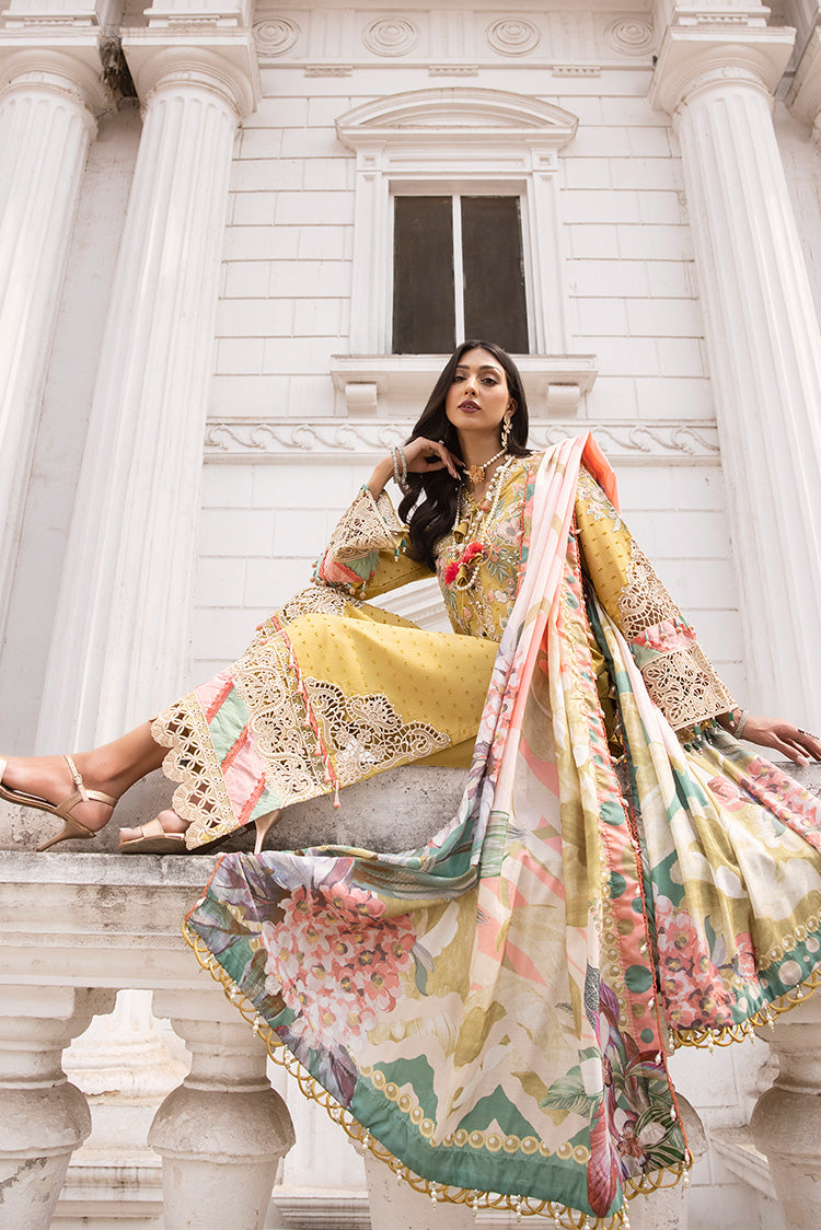 Picture of Ellena - 3-PC Unstitched Embroidered Lawn Suit - Available at Raja Sahib