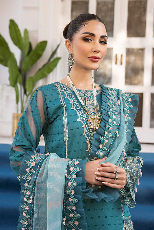 Picture of Ellena - 3-PC Unstitched Embroidered Lawn Suit - Available at Raja Sahib