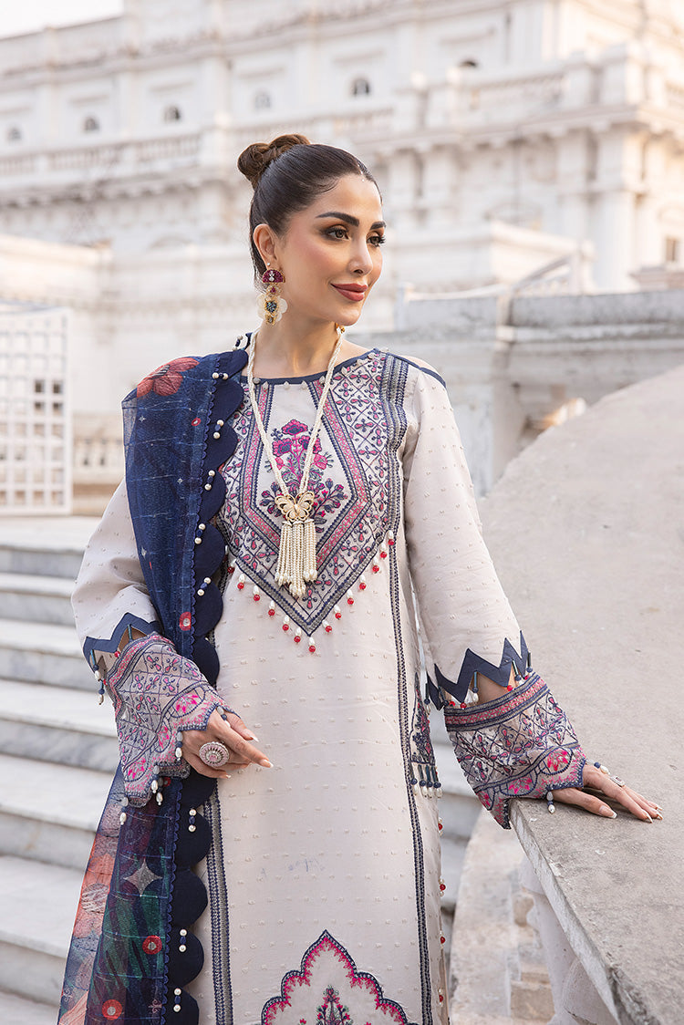 Picture of Ellena - 3-PC Unstitched Embroidered Lawn Suit - Available at Raja Sahib