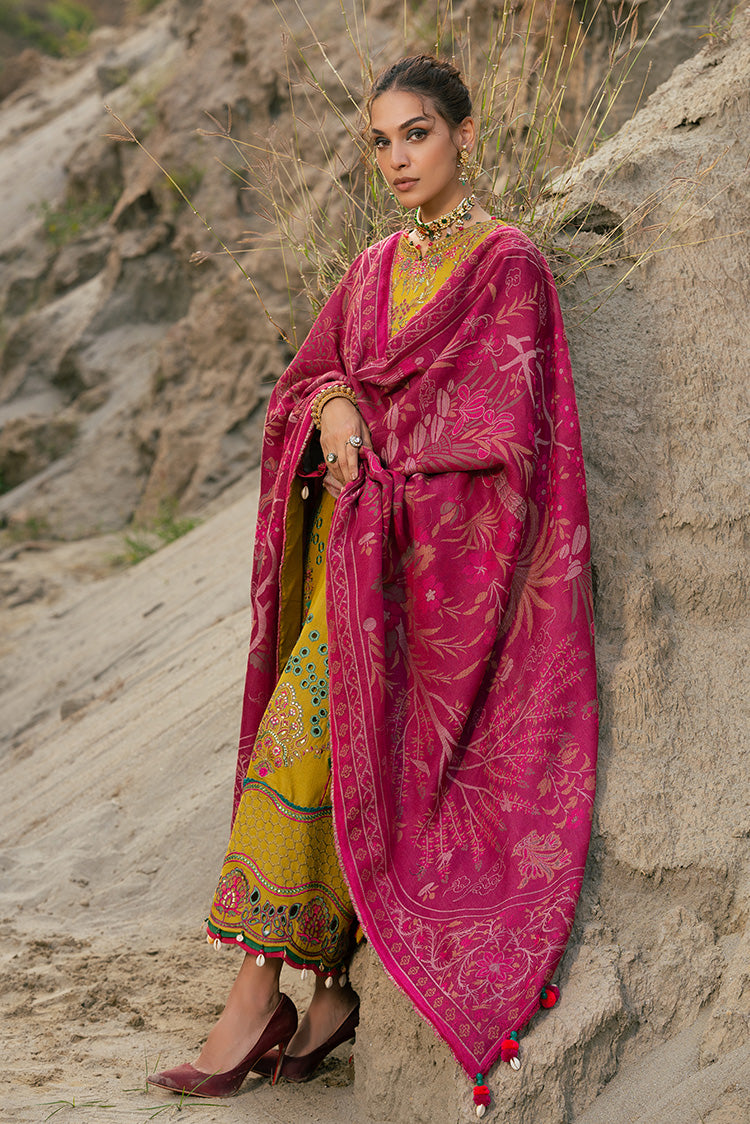 Picture of Ellena - 3-PC Unstitched Embroidered Self Jacquard Khaddar Suit - Available at Raja Sahib