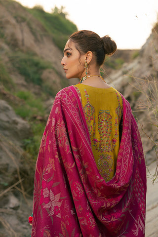 Picture of Ellena - 3-PC Unstitched Embroidered Self Jacquard Khaddar Suit - Available at Raja Sahib