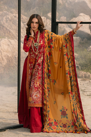 Picture of Ellena - 3-PC Unstitched Embroidered Self Jacquard Khaddar Suit - Available at Raja Sahib