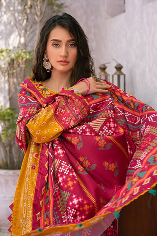 Ellena - 3-PC Unstitched Digital Printed Viscose Suit