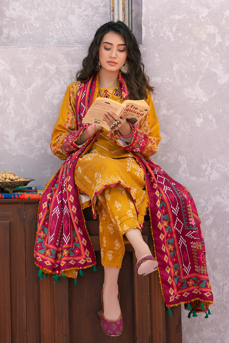 Picture of Ellena - 3-PC Unstitched Digital Printed Viscose Suit - Available at Raja Sahib