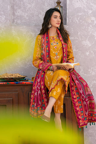 Ellena - 3-PC Unstitched Digital Printed Viscose Suit