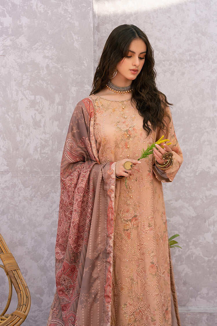 Picture of Ellena - 3-PC Unstitched Digital Printed Viscose Suit - Available at Raja Sahib