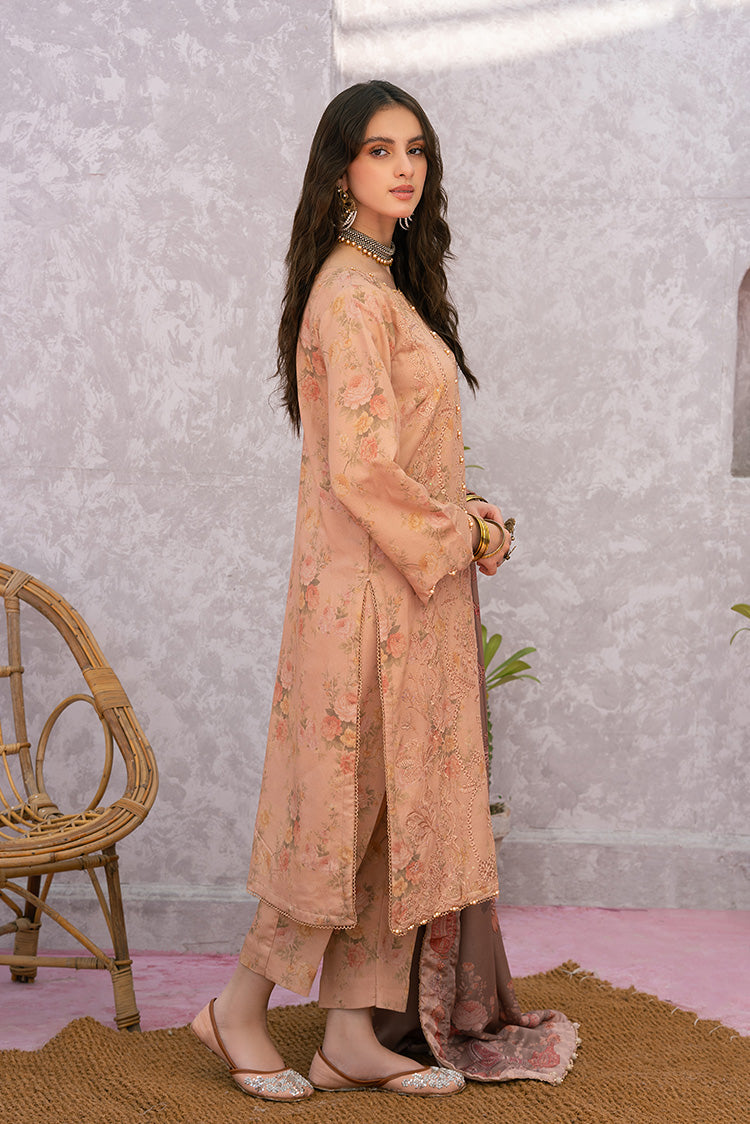 Picture of Ellena - 3-PC Unstitched Digital Printed Viscose Suit - Available at Raja Sahib