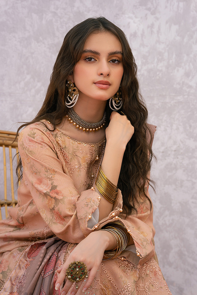 Picture of Ellena - 3-PC Unstitched Digital Printed Viscose Suit - Available at Raja Sahib