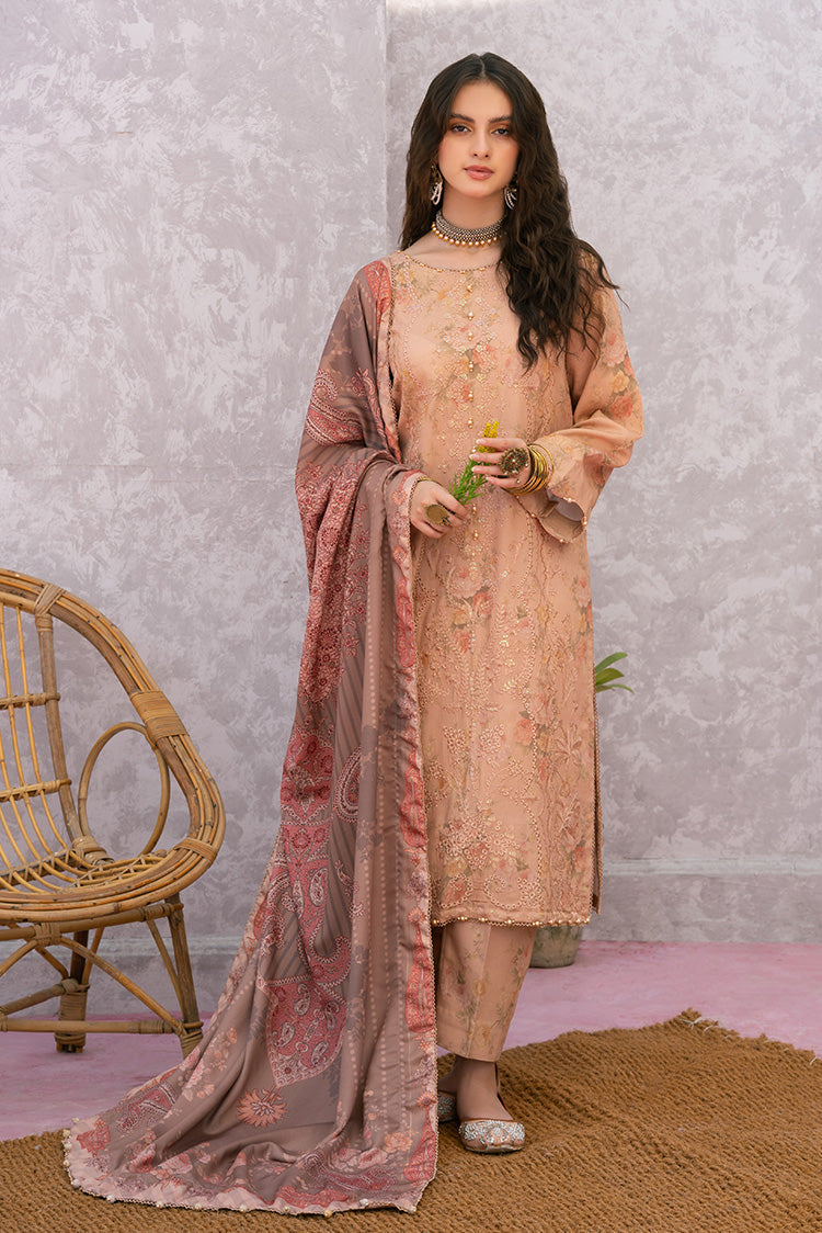 Picture of Ellena - 3-PC Unstitched Digital Printed Viscose Suit - Available at Raja Sahib