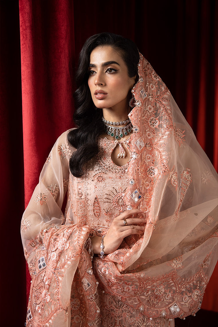 Picture of Ellena - 3-PC Unstitched Fancy Embroidered Organza Suit - Available at Raja Sahib