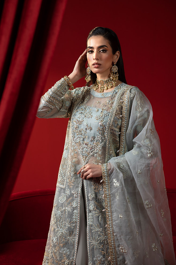 Picture of Ellena - 3-PC Unstitched Fancy Embroidered Organza Suit - Available at Raja Sahib